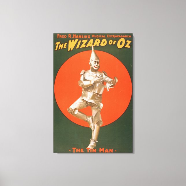 Impressão Em Tela "O bruxo de Oz" Poster de Teatro Musical #2 (Frente)