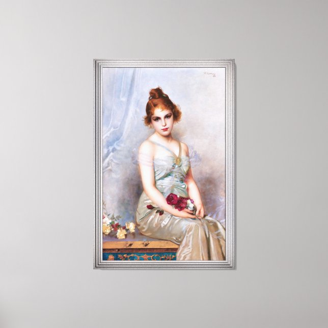 Impressão Em Tela O Buquê de Vittorio Matteo Corcos (Frente)