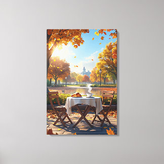 Impressão Em Tela O café da manhã de outono