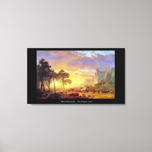 Impressão Em Tela O Caminho do Oregon - Albert Bierstadt (Frente)