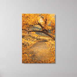 Impressão Em Tela O Caminho Dourado Inspirado em Klimt