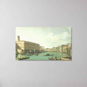 Impressão Em Tela O canal grande da ponte de Rialto