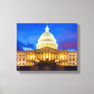 Impressão Em Tela O Capitólio dos Estados Unidos na hora azul