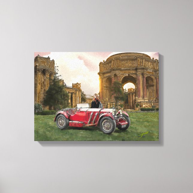 Impressão Em Tela O Carro Vermelho (Frente)