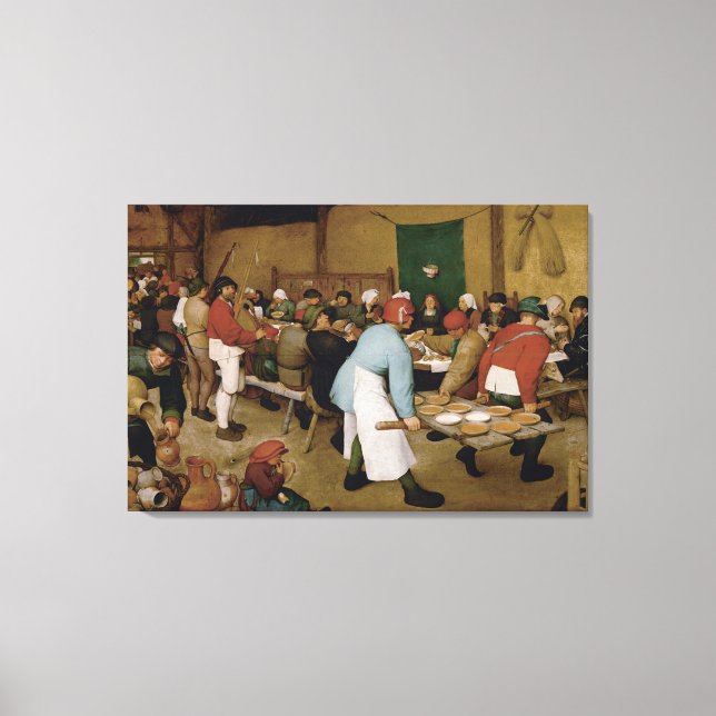 Impressão Em Tela O Casamento Camponês de Pieter Bruegel, o Velho (Frente)