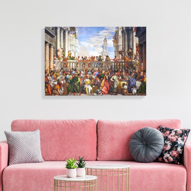 Impressão Em Tela O Casamento em Cana | Paolo Veronese | (Insitu(Sala de estar))