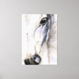 Impressão Em Tela O Cavalo Branco - Pintura Original 
