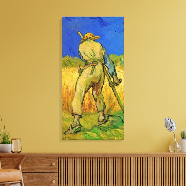 Impressão Em Tela O Ceifeiro (após Millet) por Vincent van Gogh (Insitu(Sala de estar))