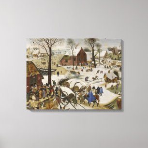 Impressão Em Tela O Censo de Belém (por Pieter Bruegel)