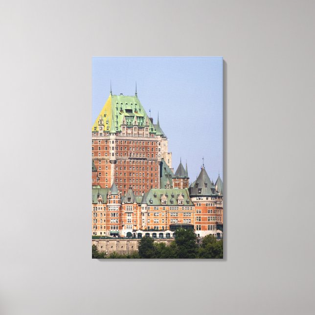 Impressão Em Tela O Chateau Frontenac na cidade de Quebec, Canadá. (Frente)