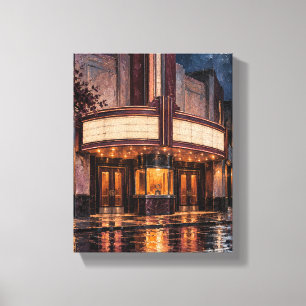 Impressão Em Tela O Cinema da Ameixa Depois da Chuva - Neo Deco City