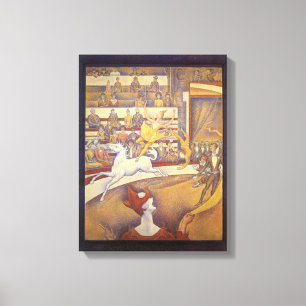 Impressão Em Tela O circo por Georges Seurat, Pointillism do vintage