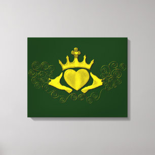 Impressão Em Tela O Claddagh (ouro)