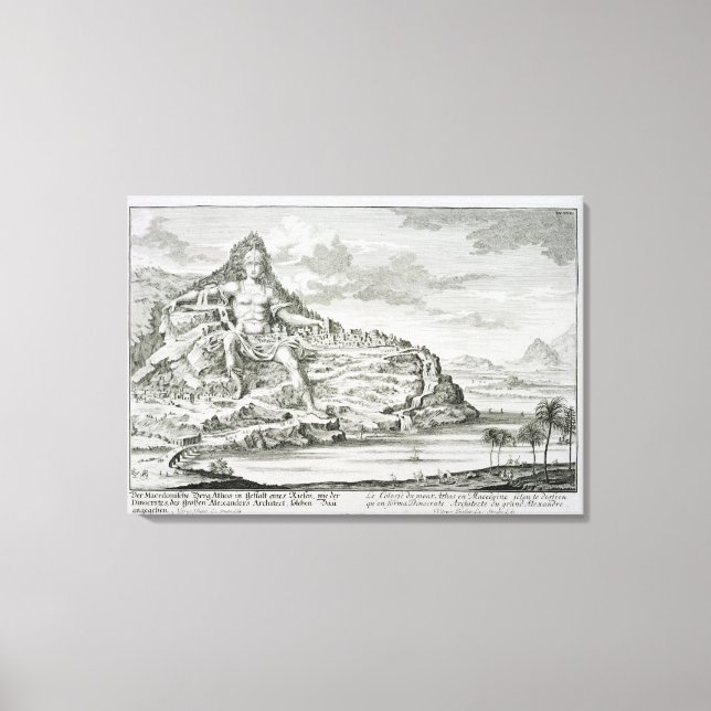 Impressão Em Tela O Colósso do Monte Atos, Macedônia, um design (Frente)