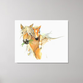 Impressão Em Tela O conforto da mãe, do amor, do cavalo e do pé