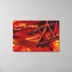 Impressão Em Tela O conselho vermelho do login de Mitzvah do bastão