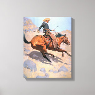 Impressão Em Tela O Cowboy (óleo na canvas)