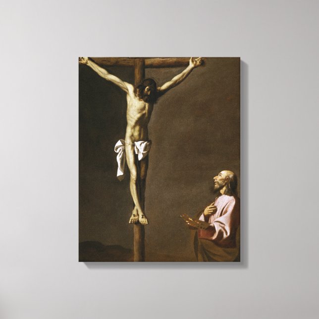 Impressão Em Tela O Cristo Crucificado com um Pintor (Frente)
