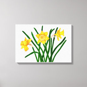 Impressão Em Tela O Daffodil floresce trabalhos de arte da pintura