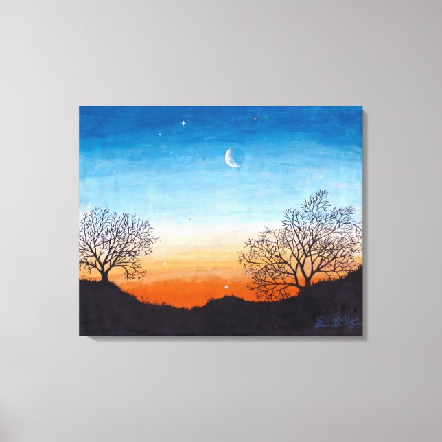 Impressão Em Tela O despertar da madrugada: tela de desenho impressa (Frente)