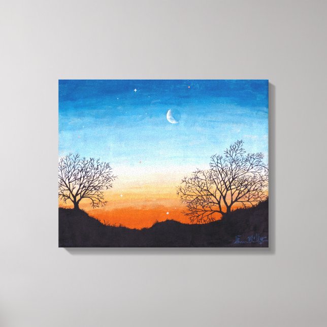 Impressão Em Tela O despertar da madrugada: tela de desenho imprime  (Frente)
