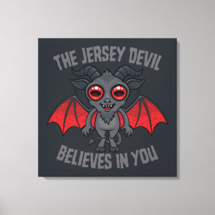 Impressão Em Tela O Diabo de Jersey Acredita em Você