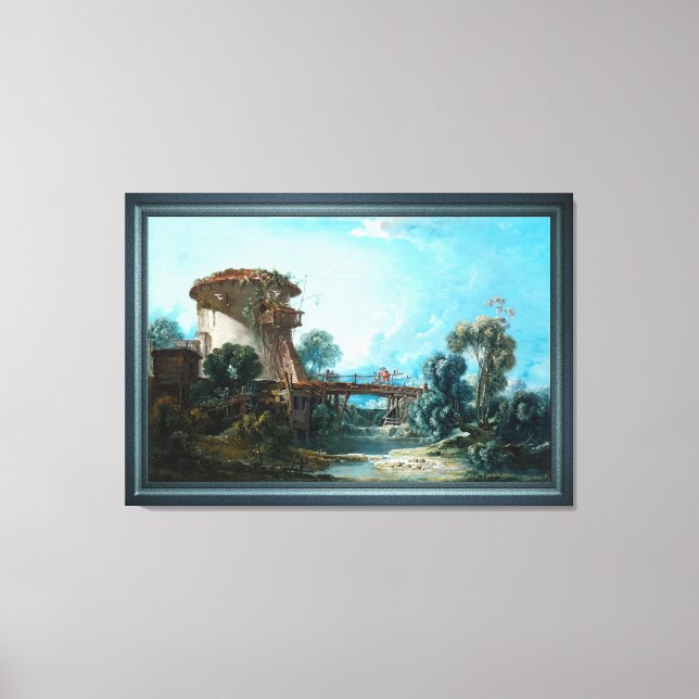 Impressão Em Tela O Dovecote de François Boucher (Frente)