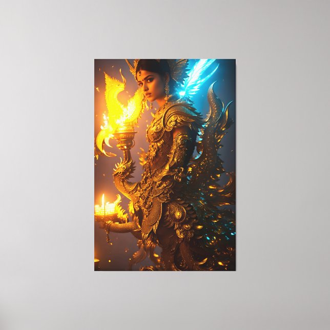 Impressão Em Tela O Dragão de Peacock 008 (Frente)