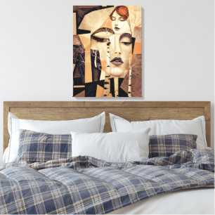 Impressão Em Tela O Eco de “Virelle” – Um Retrato Abstrato
