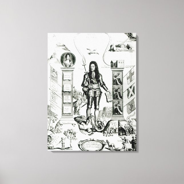 Impressão Em Tela O Emblema da Inglaterra, outubro de 1690 (Frente)