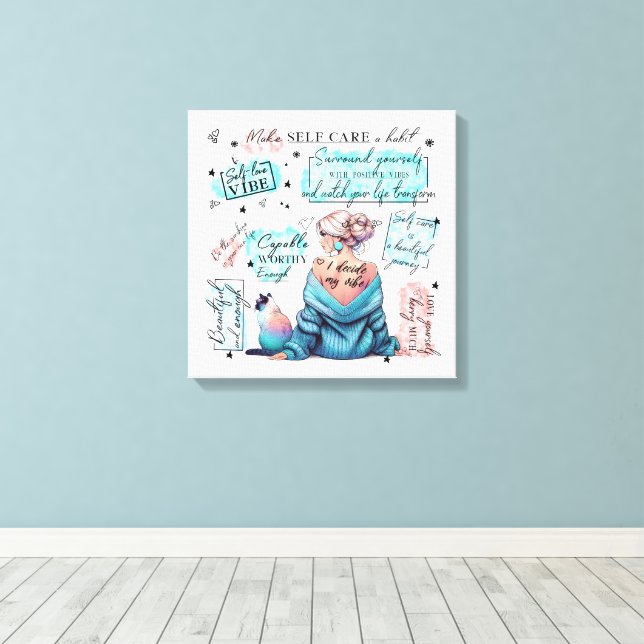 Impressão Em Tela O empoderamento da mulher inspira afirmação positi (Insitu(piso de madeira))