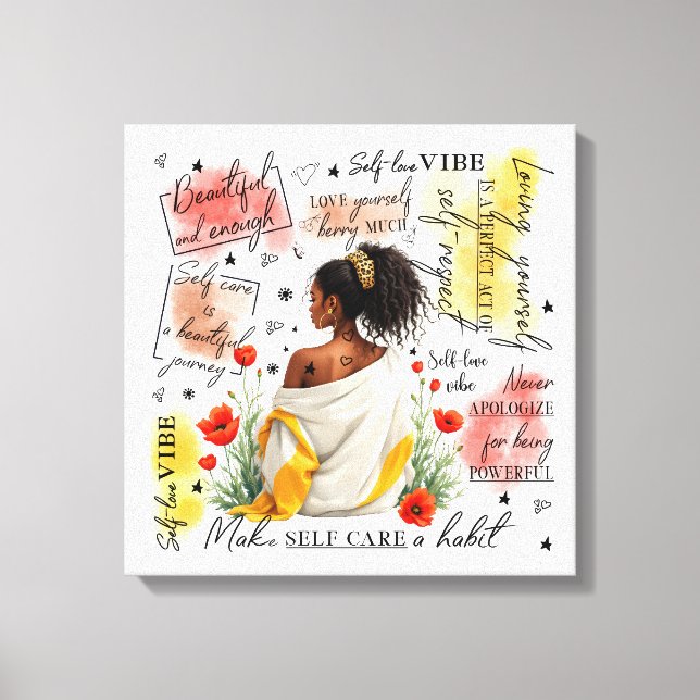 Impressão Em Tela O empoderamento da mulher inspira afirmação positi (Frente)