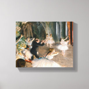 Impressão Em Tela O ensaio no palco de Edgar Degas