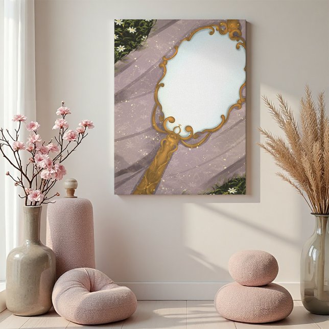 Impressão Em Tela O espelho I - Um espelho do Ouro na grama (Criador carregado)