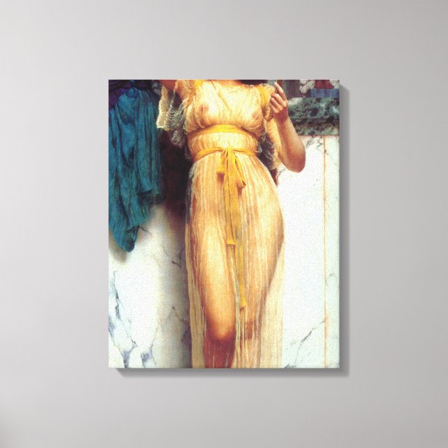 Impressão Em Tela O Espelho ~ John William Godward (Frente)