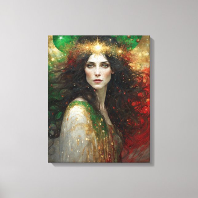 Impressão Em Tela O Espírito da Bela Mulher de Natal (Frente)