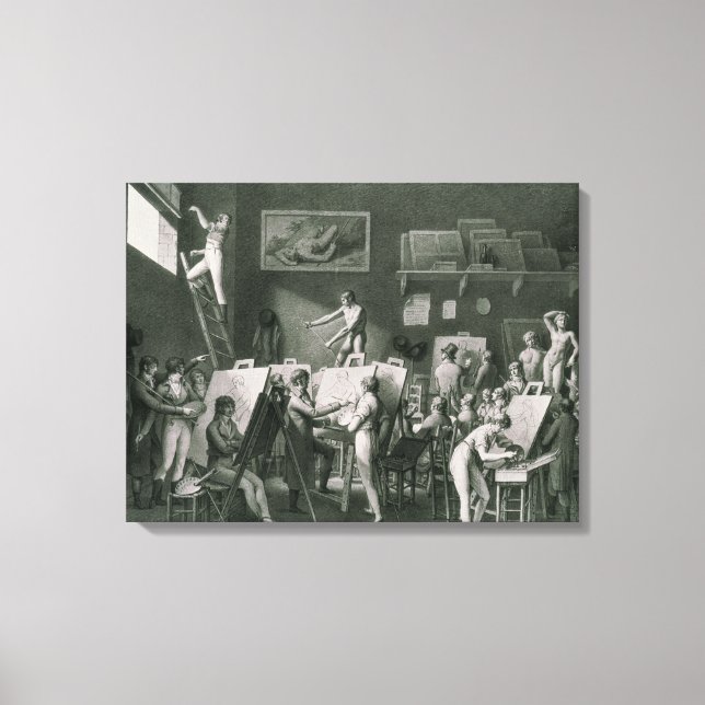 Impressão Em Tela O Estúdio de Jacques Louis David (Frente)