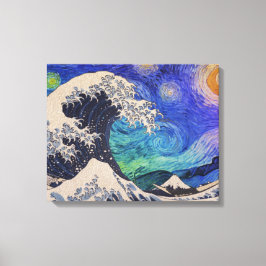 Impressão Em Tela O Excelente Onda Starry Night