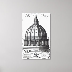 Impressão Em Tela O exterior da abóbada de St Peter, Roma