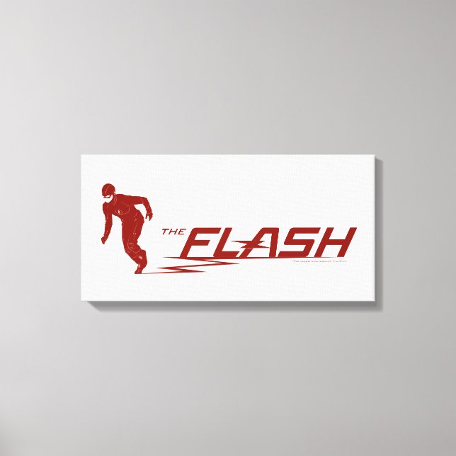 Impressão Em Tela O Flash | Logotipo do Super Hero Name (Frente)