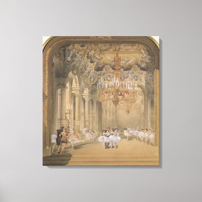 Impressão Em Tela O Foyer da Ópera durante o intervalo (Frente)