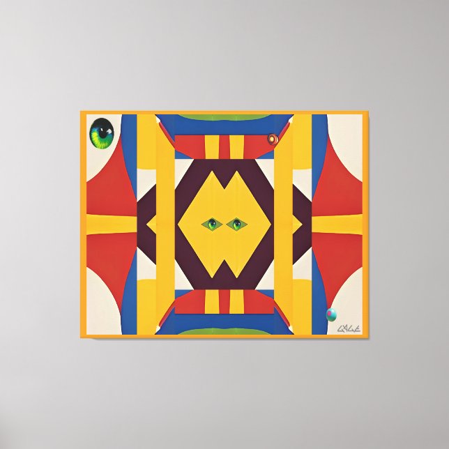 Impressão Em Tela O Gato - Abstrato Ken Gage (Frente)