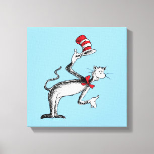 Impressão Em Tela O Gato no Chapéu Faz Uma Reverência
