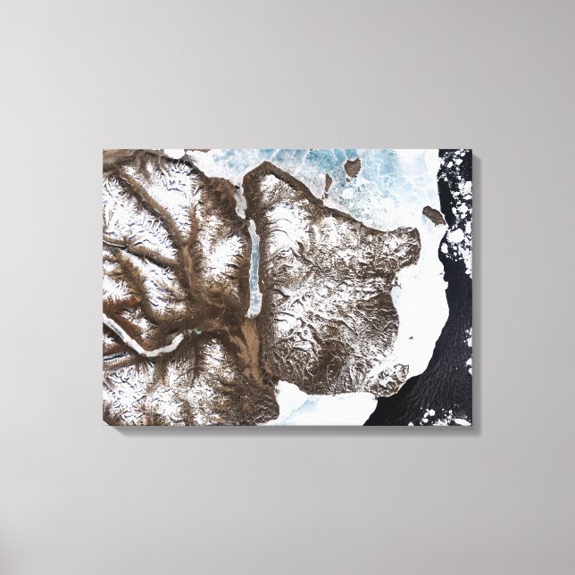 Impressão Em Tela O gelo do mar encosta no leste de Greenlan (Frente)