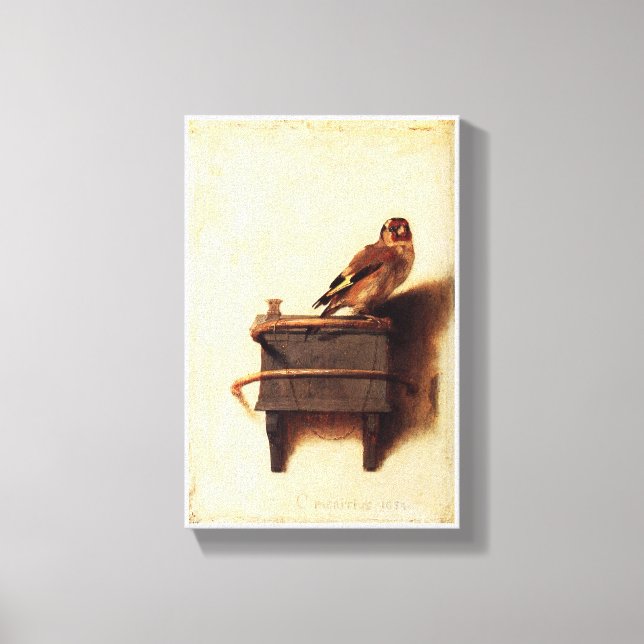 Impressão Em Tela O Goldfinch da Carel Fabritius (Frente)