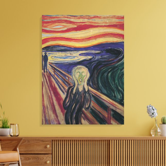Impressão Em Tela O Gritar de Edvard Munch, expressionismo venenoso (Insitu(Sala de estar))