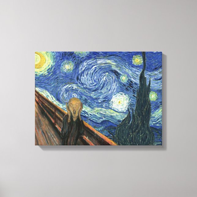 Impressão Em Tela O Gritar Starry Night (Frente)