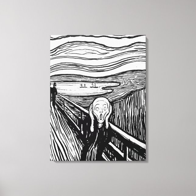 Impressão Em Tela O Grito de Edvard Munch (Frente)