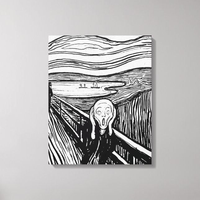 Impressão Em Tela O Grito de Edvard Munch (Frente)