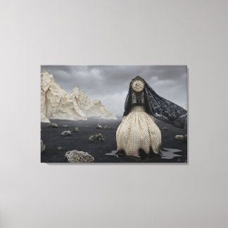 Impressão Em Tela O Guardião do Tempo Velado: Paisagem Surrealista